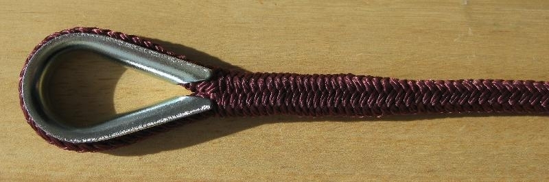 3/8" x 100' Solid Burgundy Anchor Line - Click Image to Close