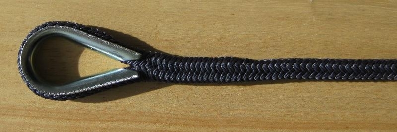 3/8" x 200' Solid Navy Anchor Line - Click Image to Close