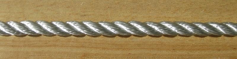 1/4" 3-Strand Twisted Nylon - Solid White - Click Image to Close