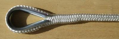1/2" x 150' Solid White Braided Anchor Line